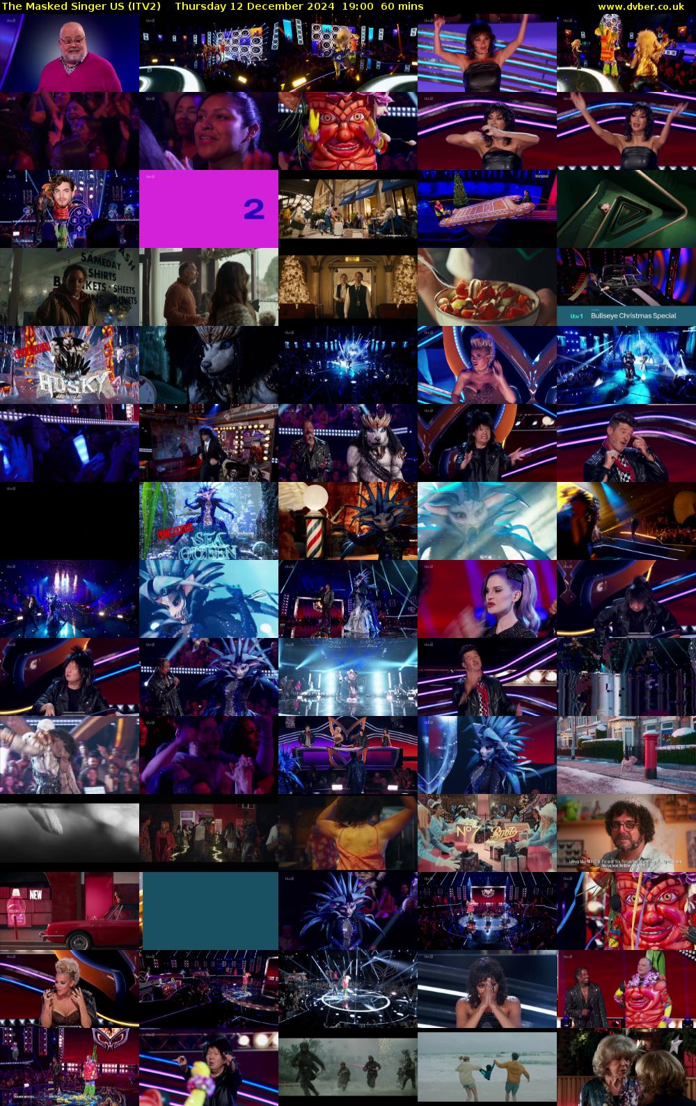 The Masked Singer US (ITV2) Thursday 12 December 2024 19:00 - 20:00