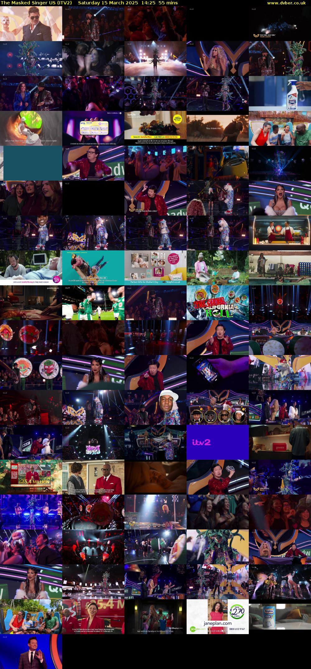 The Masked Singer US (ITV2) Saturday 15 March 2025 14:25 - 15:20