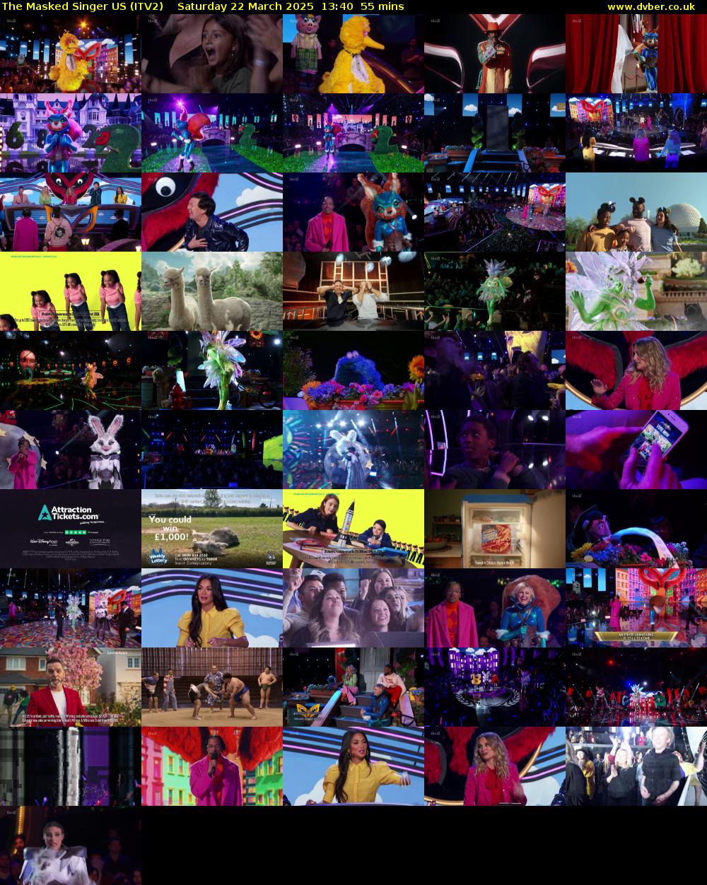 The Masked Singer US (ITV2) Saturday 22 March 2025 13:40 - 14:35