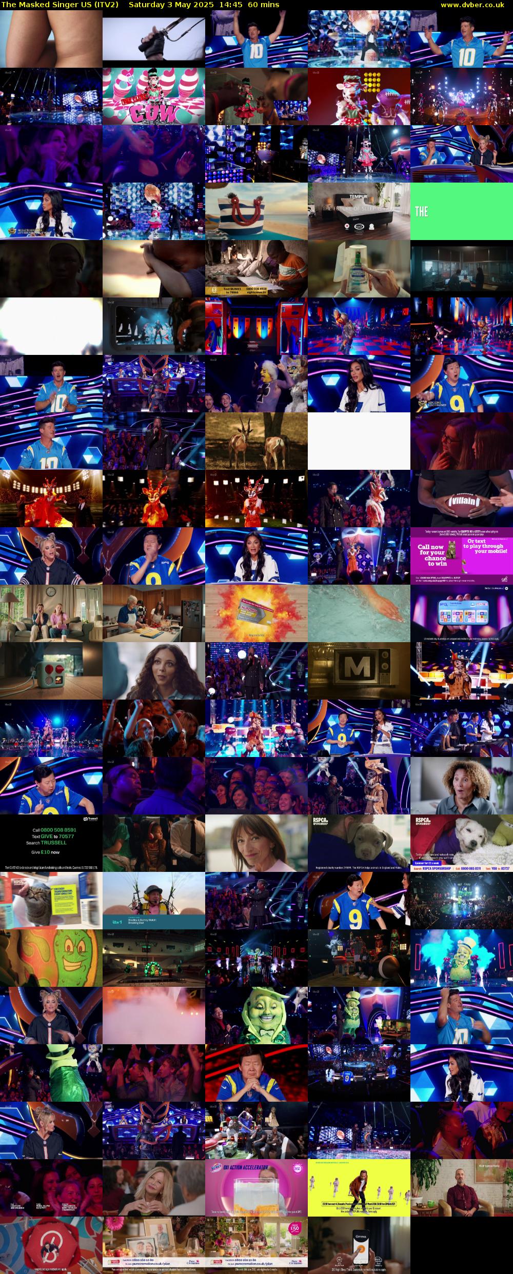The Masked Singer US (ITV2) Saturday 3 May 2025 14:45 - 15:45