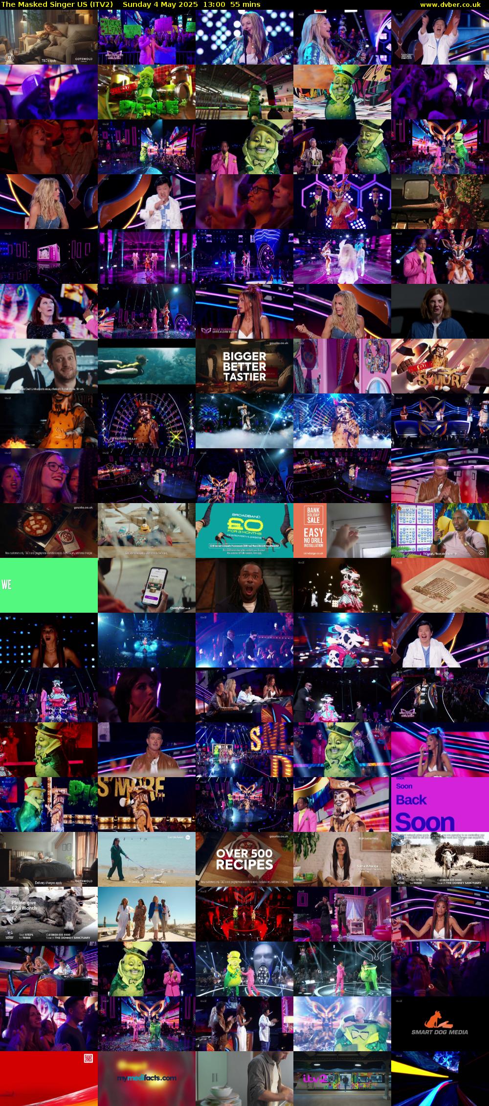 The Masked Singer US (ITV2) Sunday 4 May 2025 13:00 - 13:55