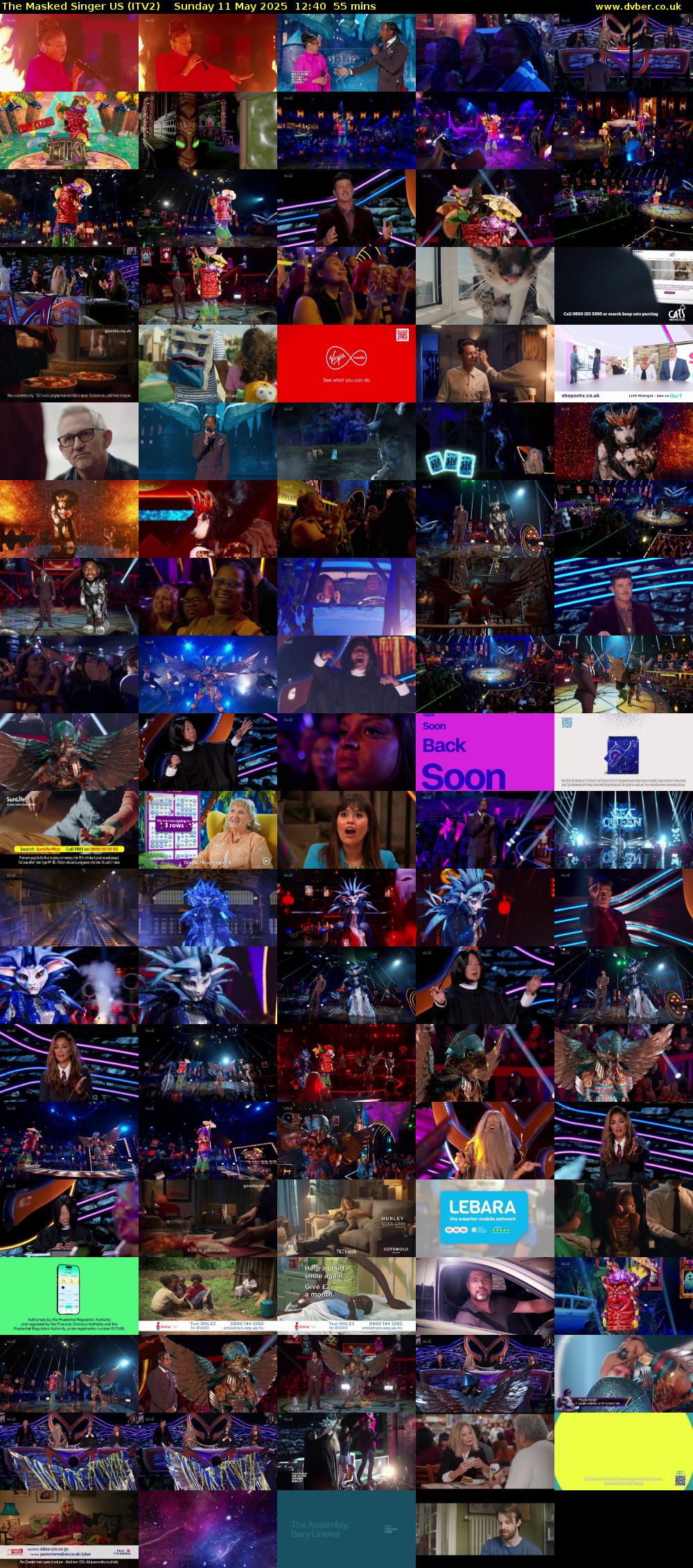 The Masked Singer US (ITV2) Sunday 11 May 2025 12:40 - 13:35