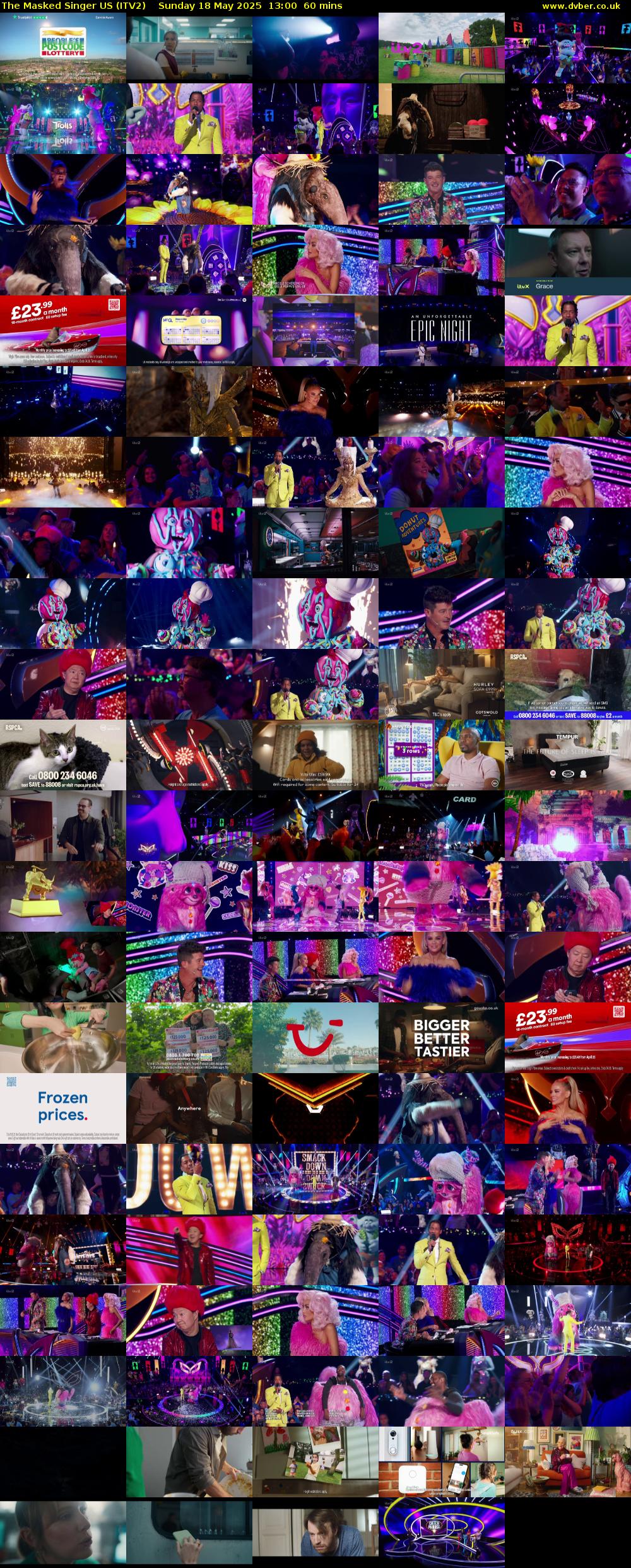 The Masked Singer US (ITV2) Sunday 18 May 2025 13:00 - 14:00