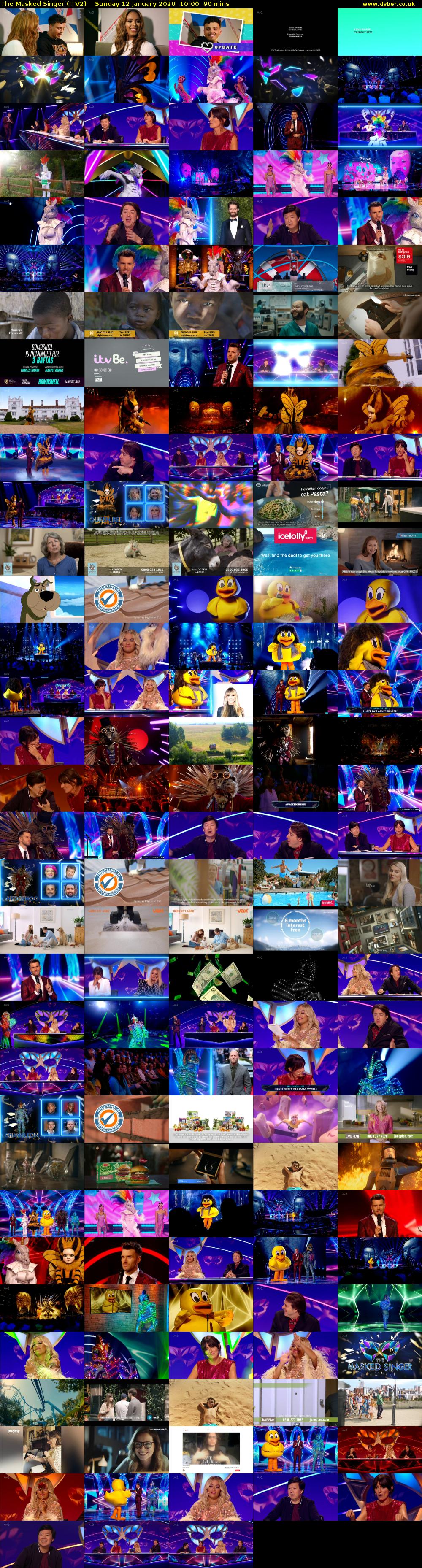 The Masked Singer (ITV2) Sunday 12 January 2020 10:00 - 11:30