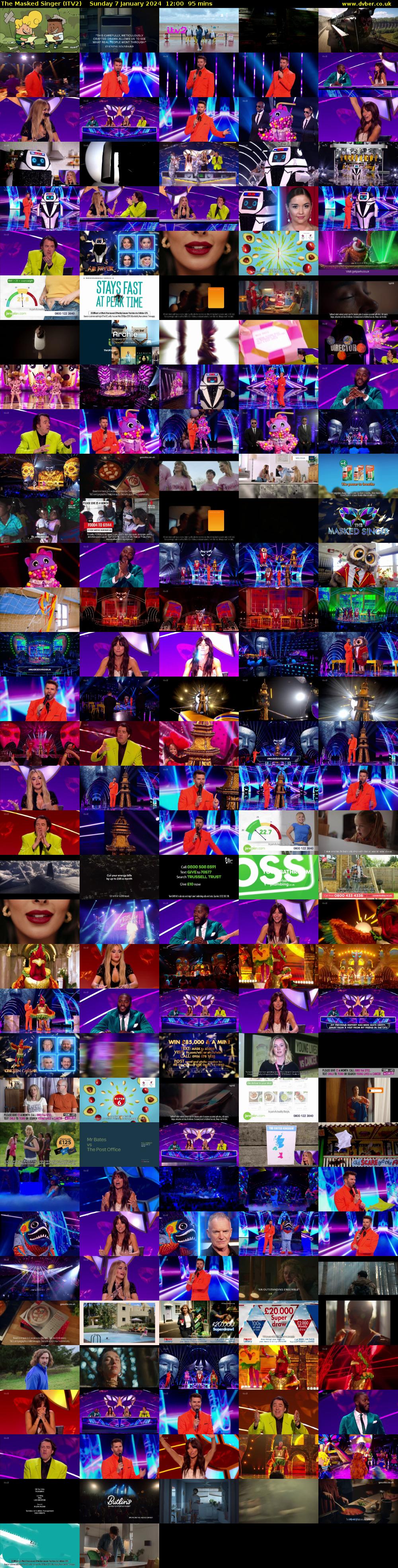 The Masked Singer (ITV2) Sunday 7 January 2024 12:00 - 13:35