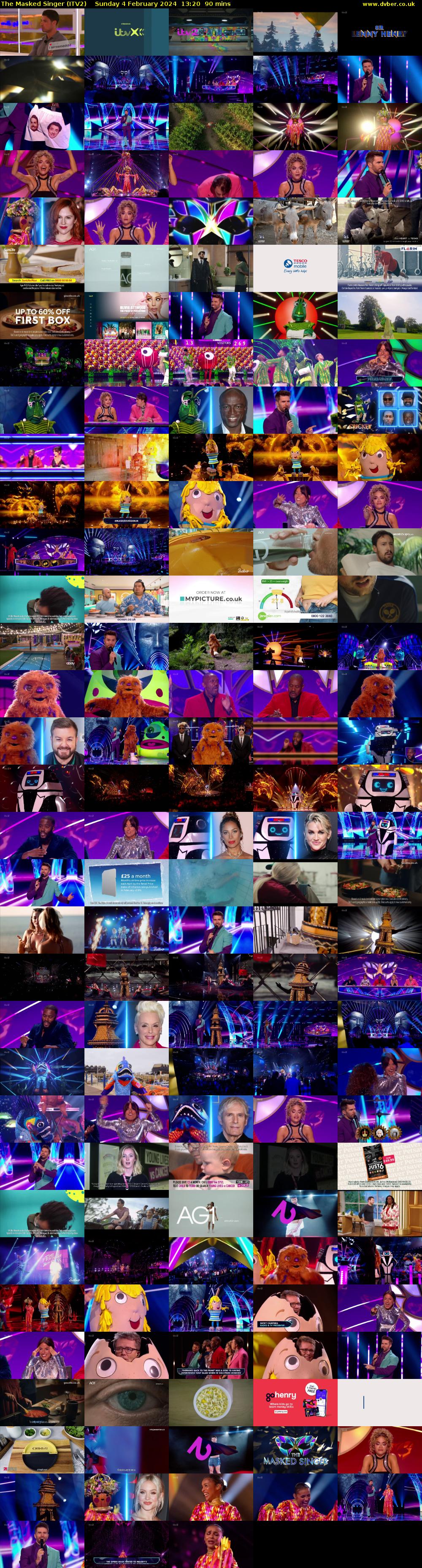 The Masked Singer (ITV2) Sunday 4 February 2024 13:20 - 14:50