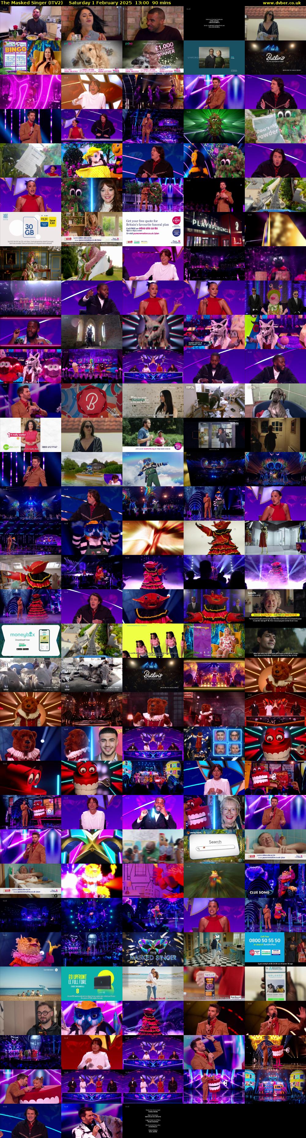 The Masked Singer (ITV2) Saturday 1 February 2025 13:00 - 14:30