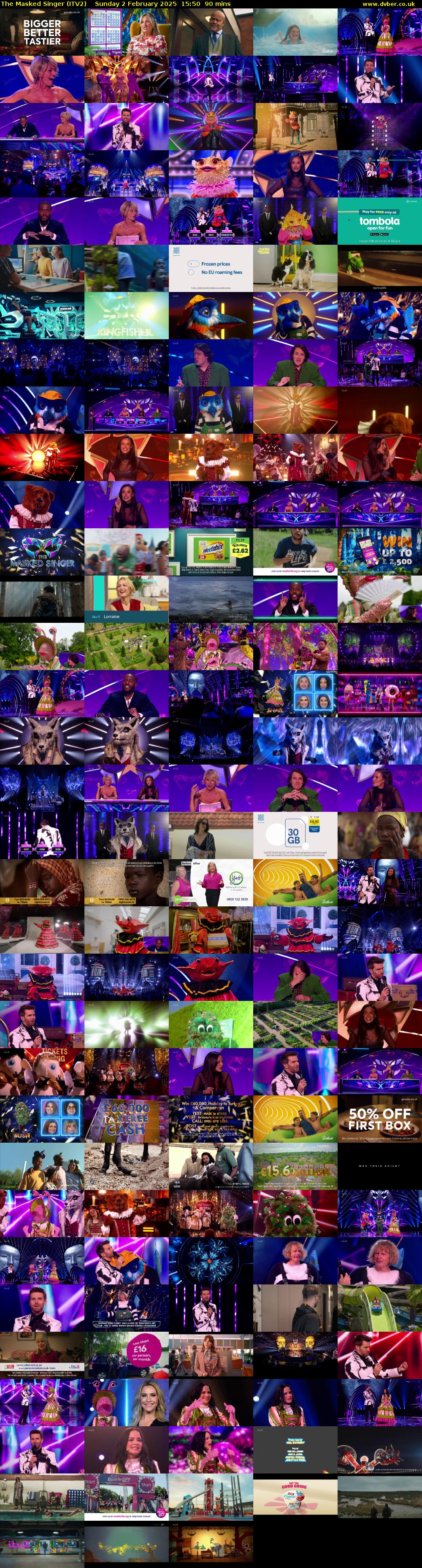 The Masked Singer (ITV2) Sunday 2 February 2025 15:50 - 17:20