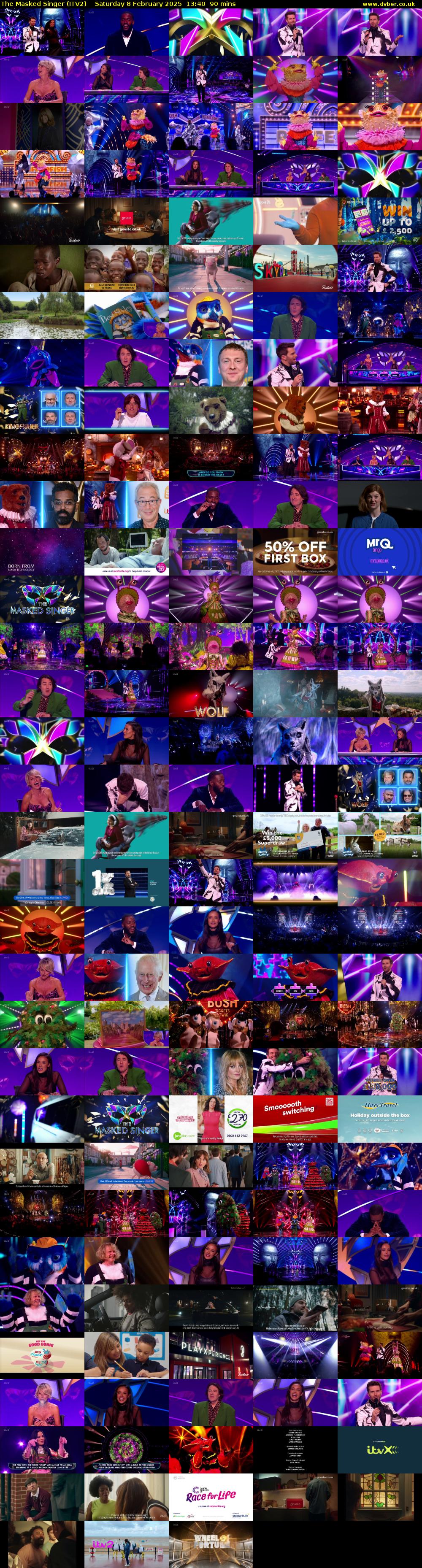 The Masked Singer (ITV2) Saturday 8 February 2025 13:40 - 15:10