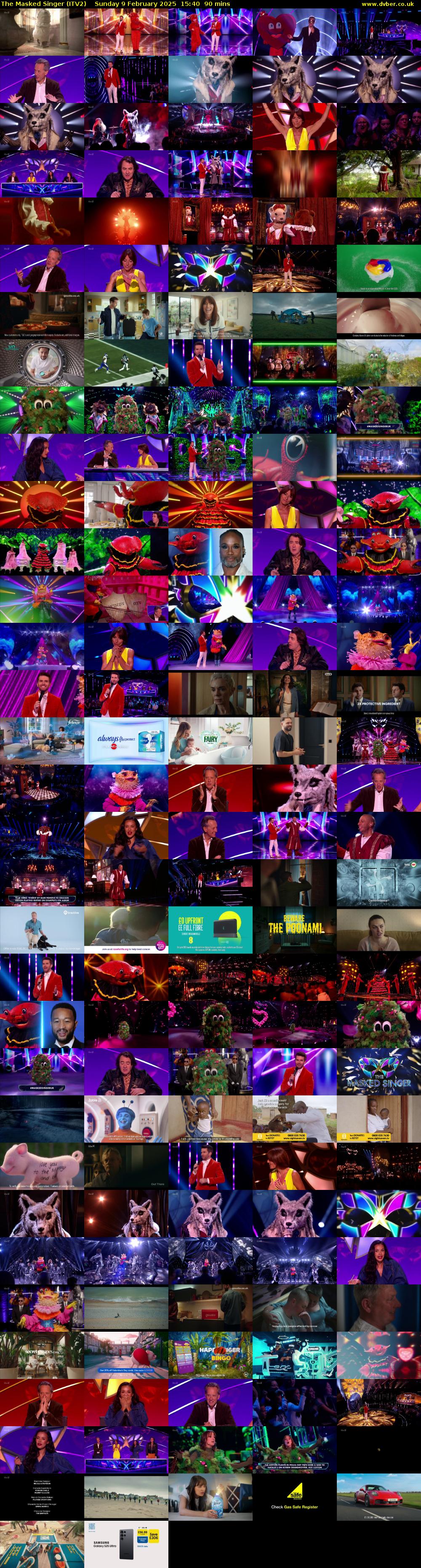 The Masked Singer (ITV2) Sunday 9 February 2025 15:40 - 17:10