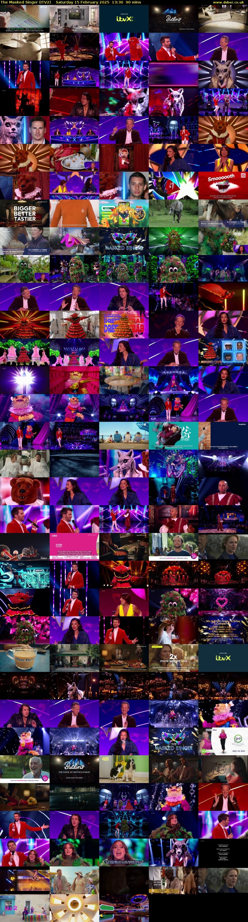 The Masked Singer (ITV2) Saturday 15 February 2025 13:30 - 15:00