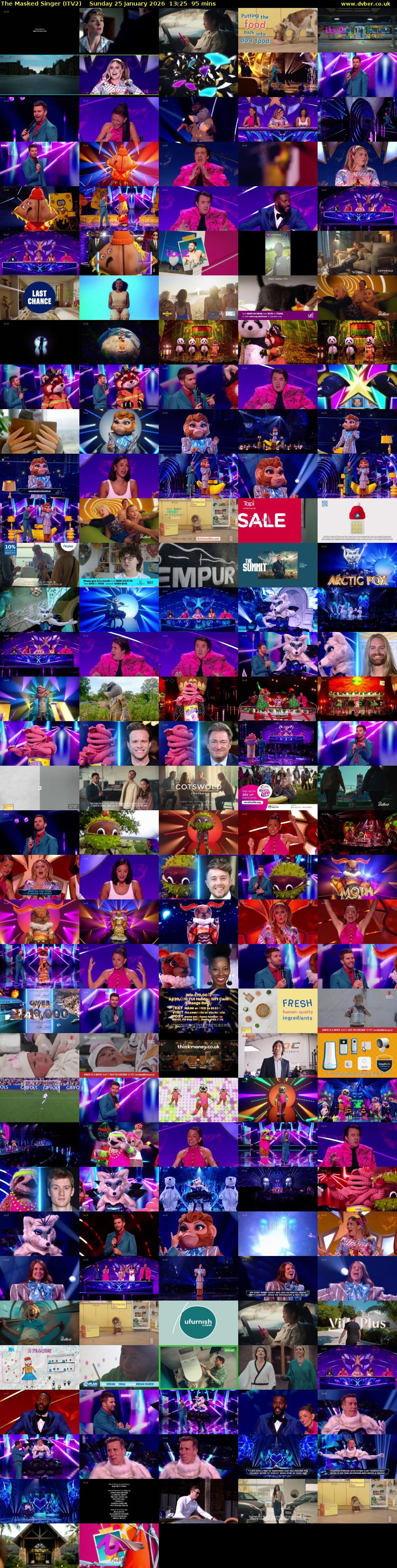 The Masked Singer (ITV2) Sunday 25 January 2026 13:25 - 15:00