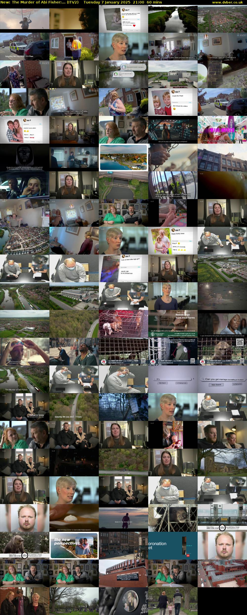 The Murder of Abi Fisher:... (ITV2) Tuesday 7 January 2025 21:00 - 22:00
