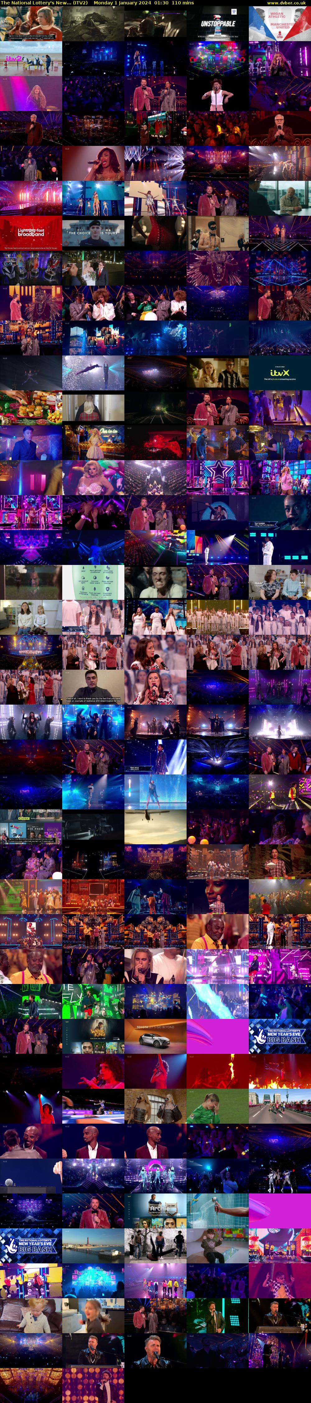 The National Lottery's New... (ITV2) Monday 1 January 2024 01:30 - 03:20