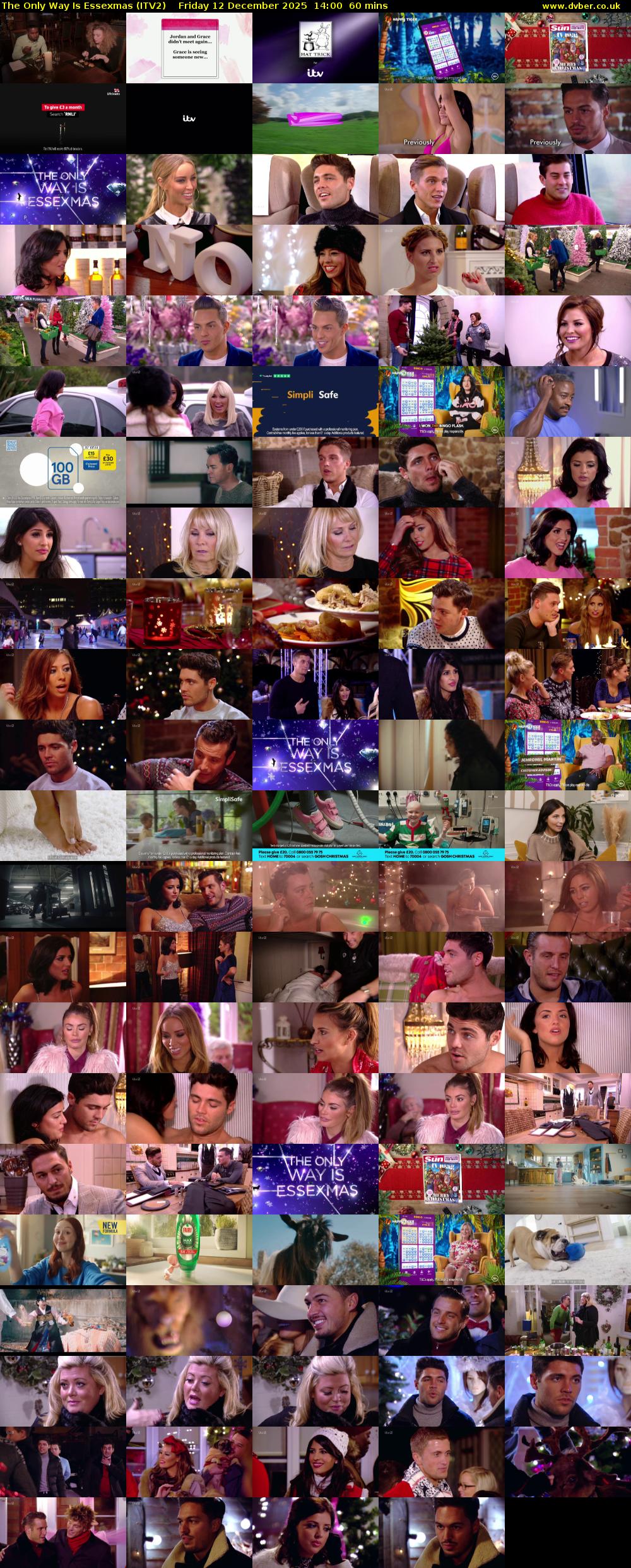 The Only Way Is Essexmas (ITV2) Friday 12 December 2025 14:00 - 15:00