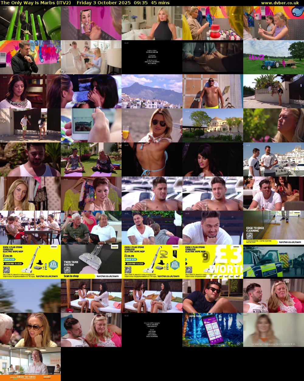 The Only Way Is Marbs (ITV2) Friday 3 October 2025 09:35 - 10:20