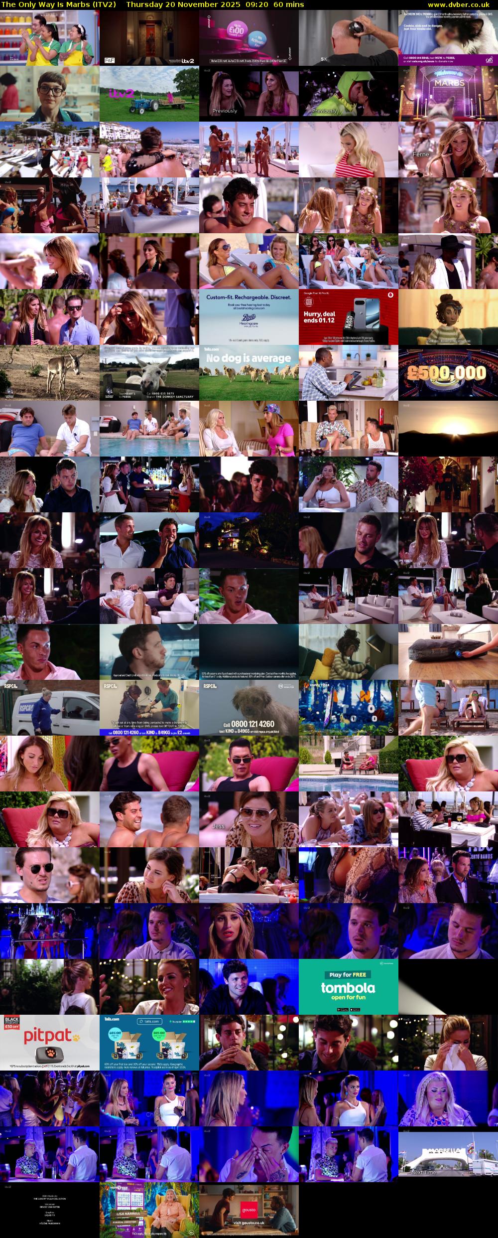 The Only Way Is Marbs (ITV2) Thursday 20 November 2025 09:20 - 10:20