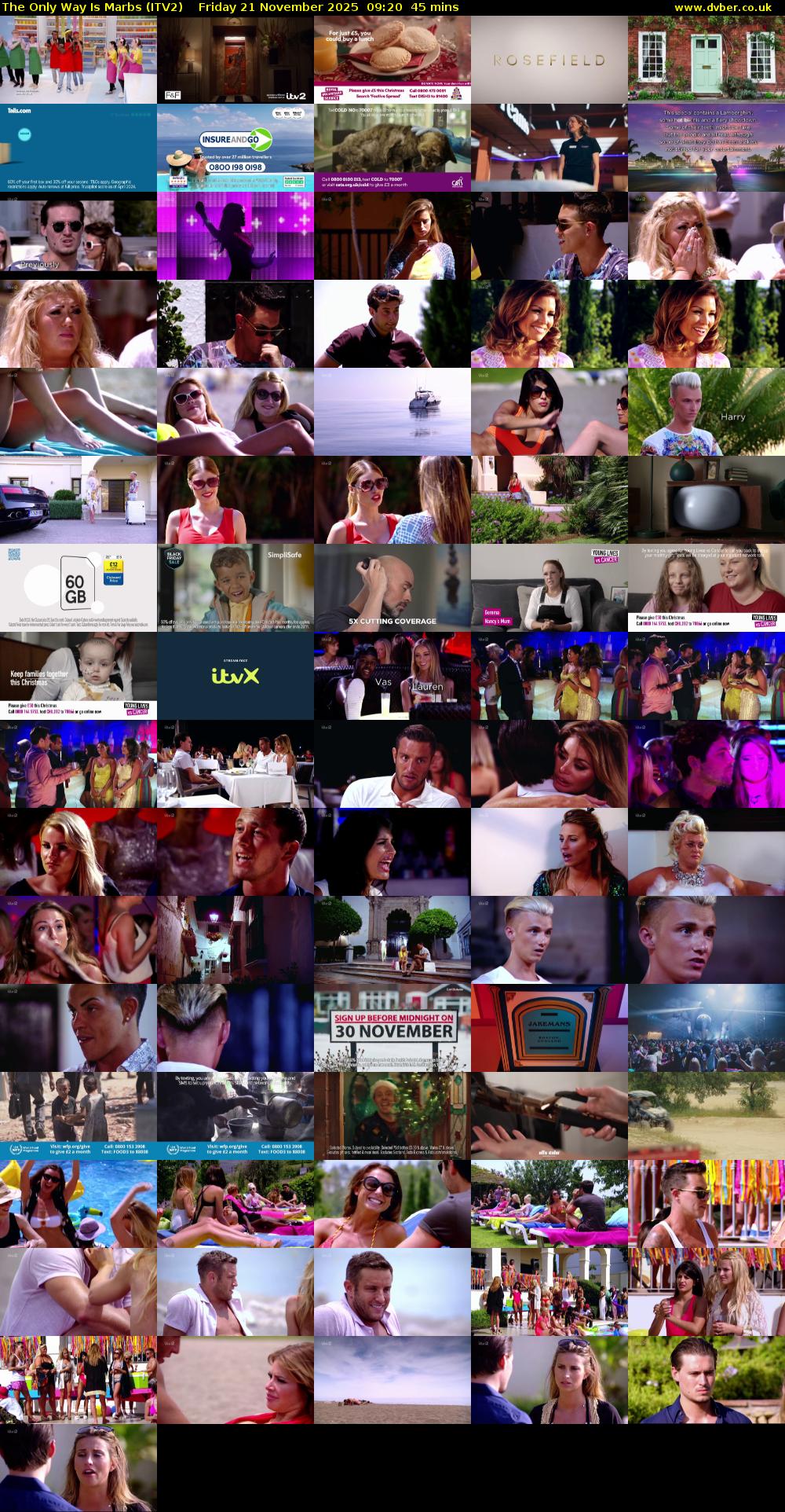 The Only Way Is Marbs (ITV2) Friday 21 November 2025 09:20 - 10:05