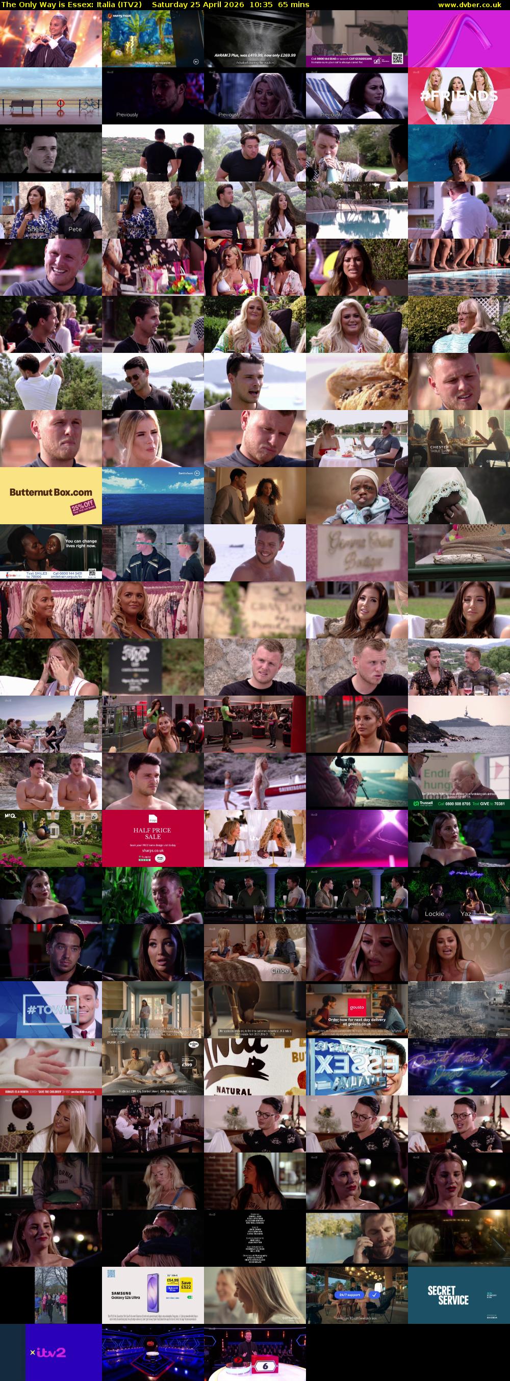 The Only Way is Essex: Italia (ITV2) Saturday 25 April 2026 10:35 - 11:40