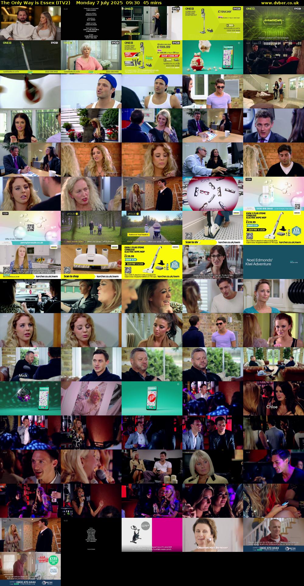 The Only Way is Essex (ITV2) Monday 7 July 2025 09:30 - 10:15