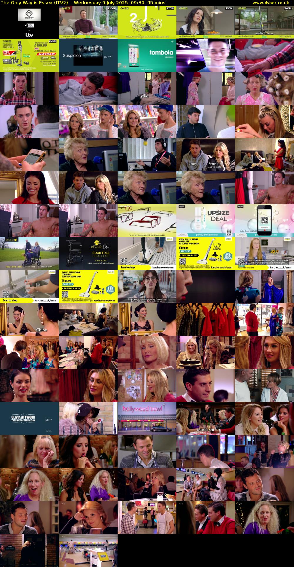 The Only Way is Essex (ITV2) Wednesday 9 July 2025 09:30 - 10:15