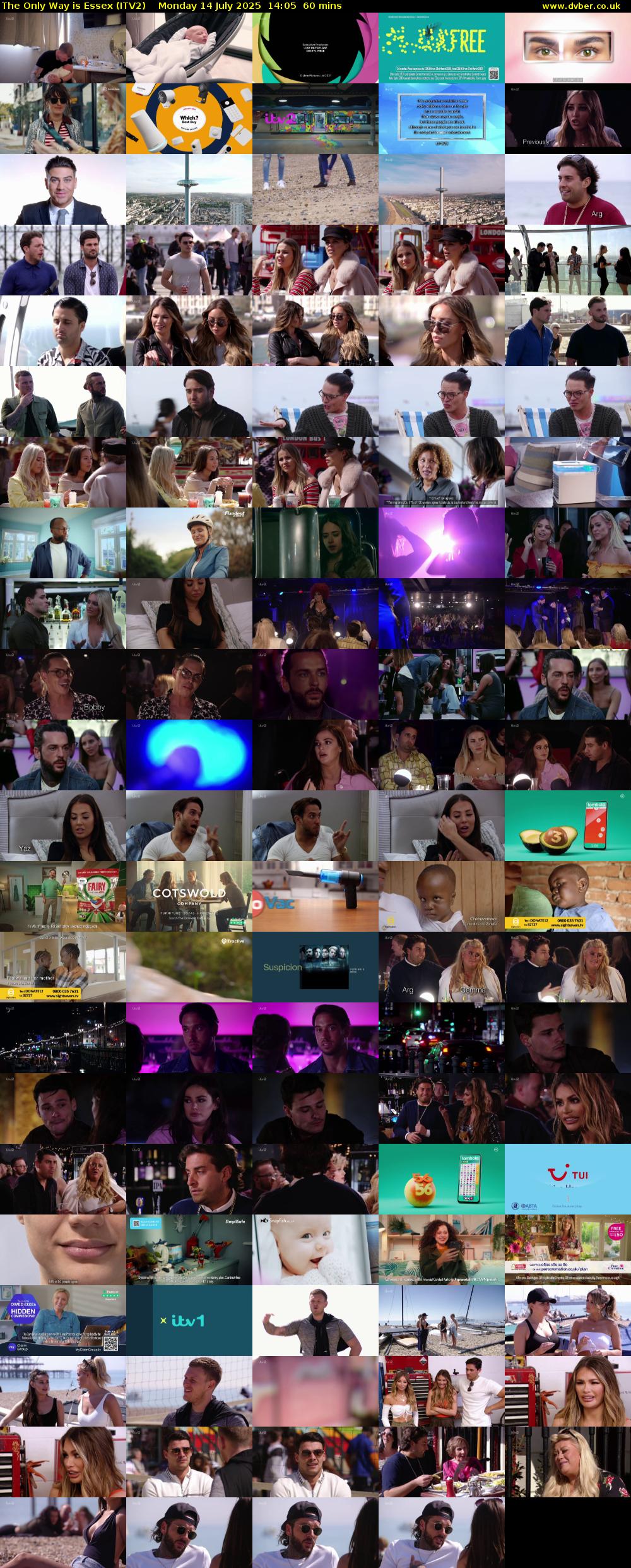 The Only Way is Essex (ITV2) Monday 14 July 2025 14:05 - 15:05