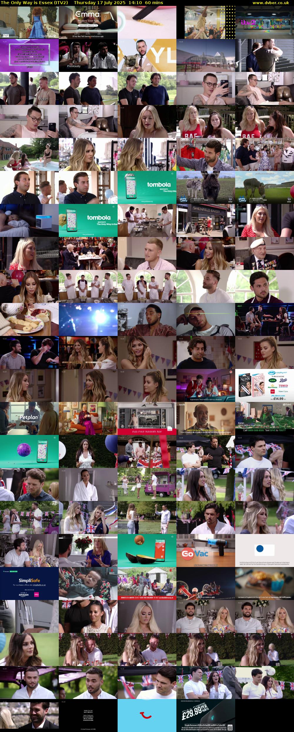 The Only Way is Essex (ITV2) Thursday 17 July 2025 14:10 - 15:10