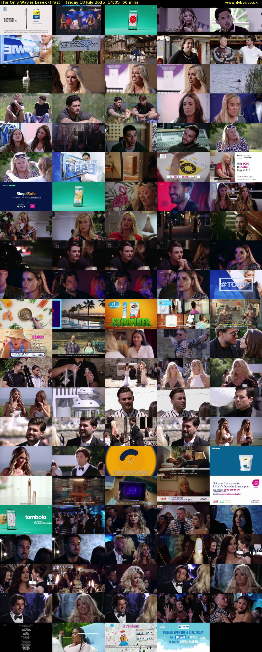 The Only Way is Essex (ITV2) Friday 18 July 2025 14:05 - 15:05