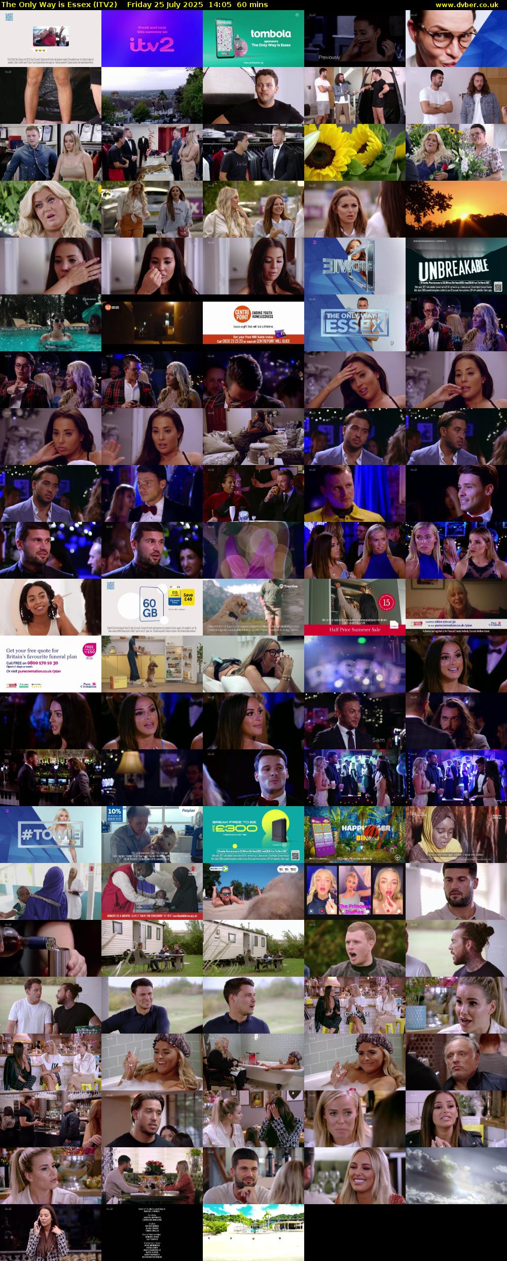 The Only Way is Essex (ITV2) Friday 25 July 2025 14:05 - 15:05