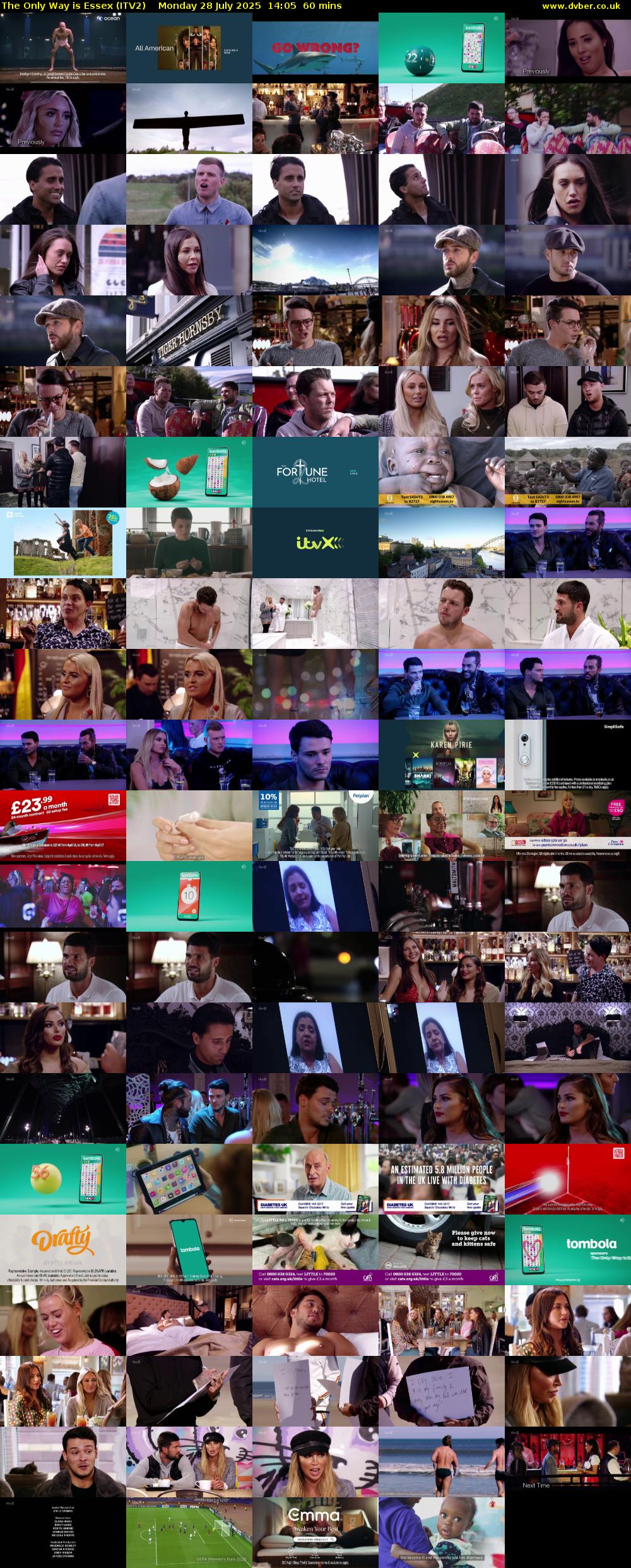 The Only Way is Essex (ITV2) Monday 28 July 2025 14:05 - 15:05