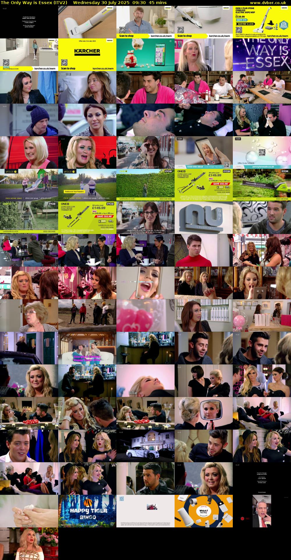 The Only Way is Essex (ITV2) Wednesday 30 July 2025 09:30 - 10:15