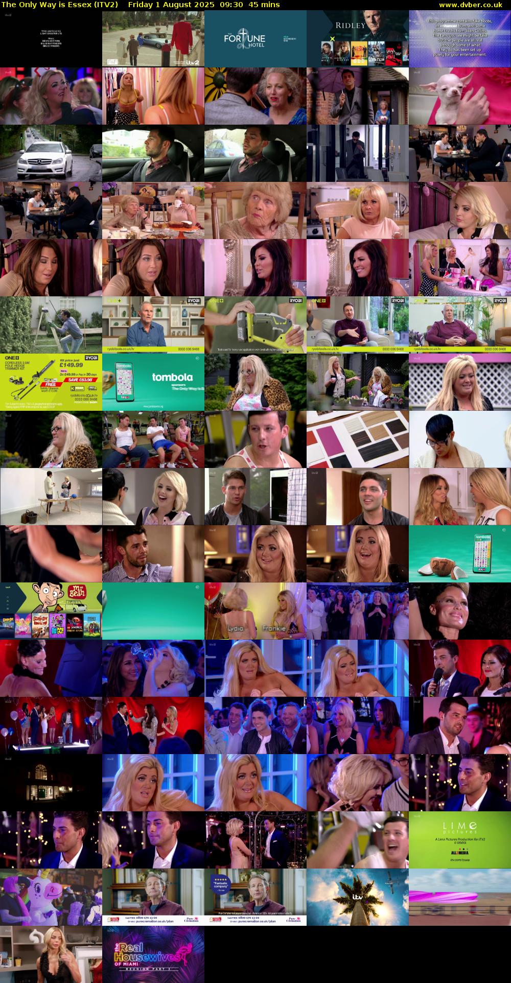 The Only Way is Essex (ITV2) Friday 1 August 2025 09:30 - 10:15