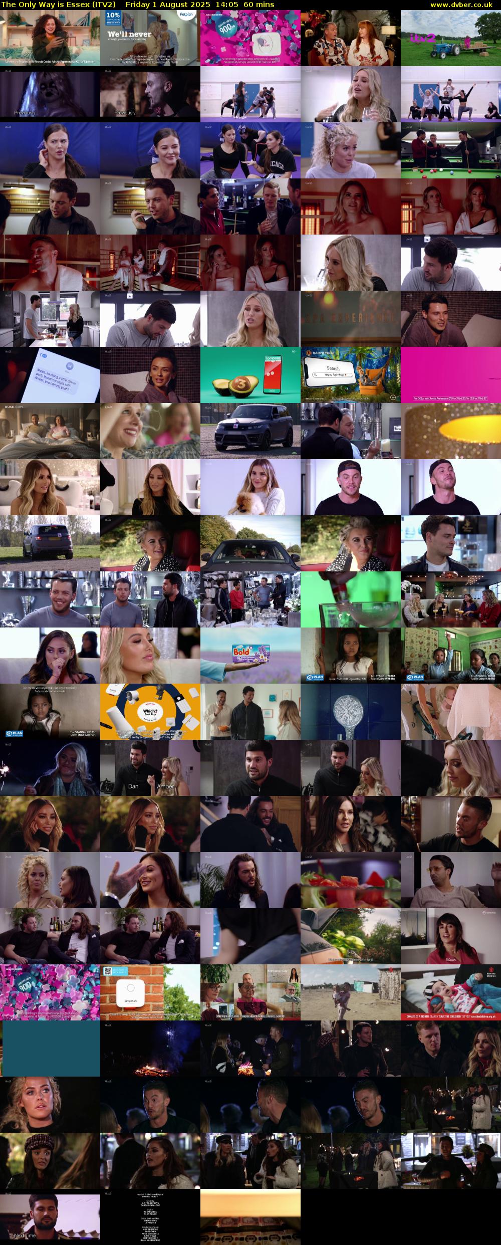 The Only Way is Essex (ITV2) Friday 1 August 2025 14:05 - 15:05