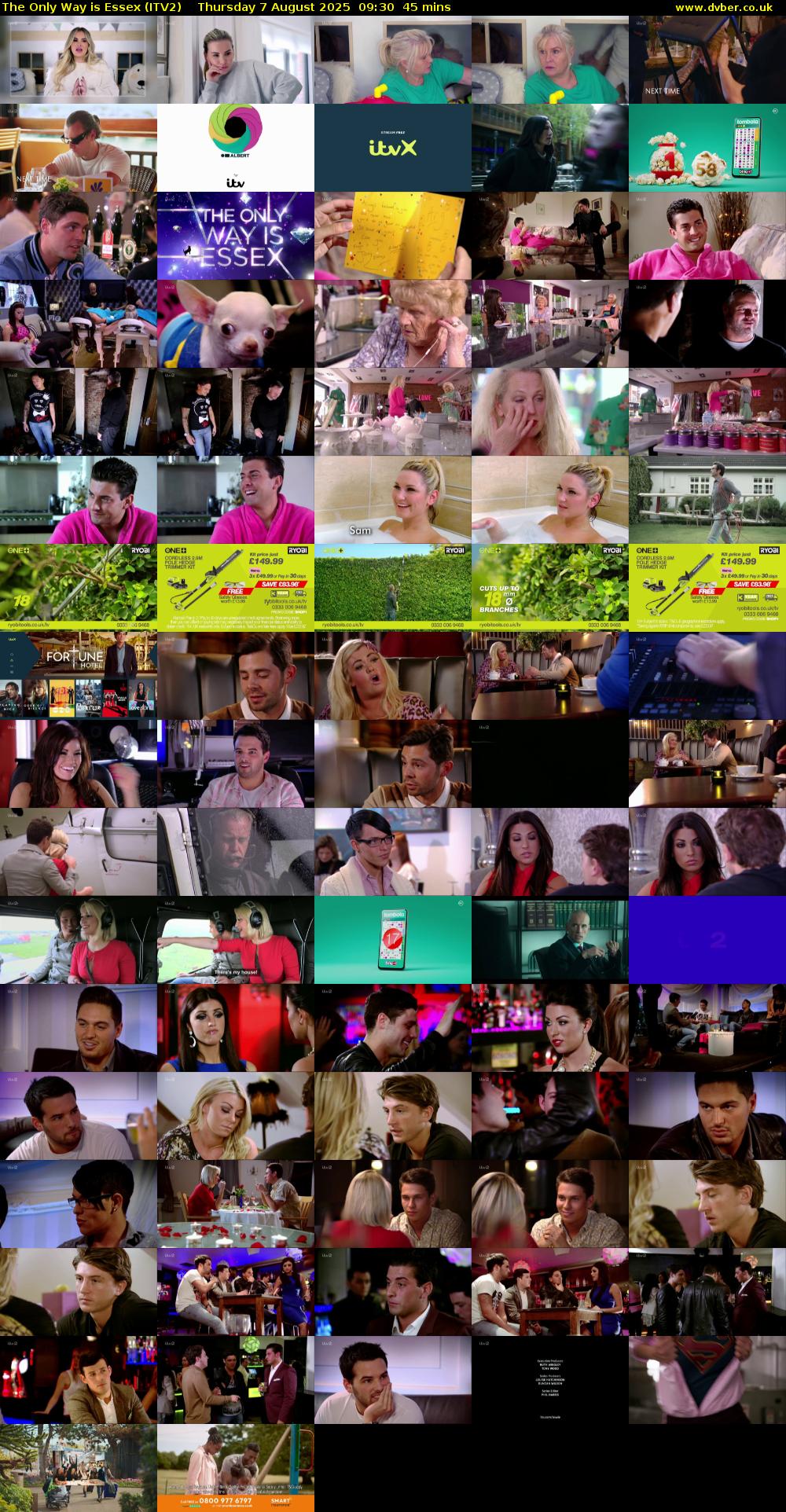 The Only Way is Essex (ITV2) Thursday 7 August 2025 09:30 - 10:15