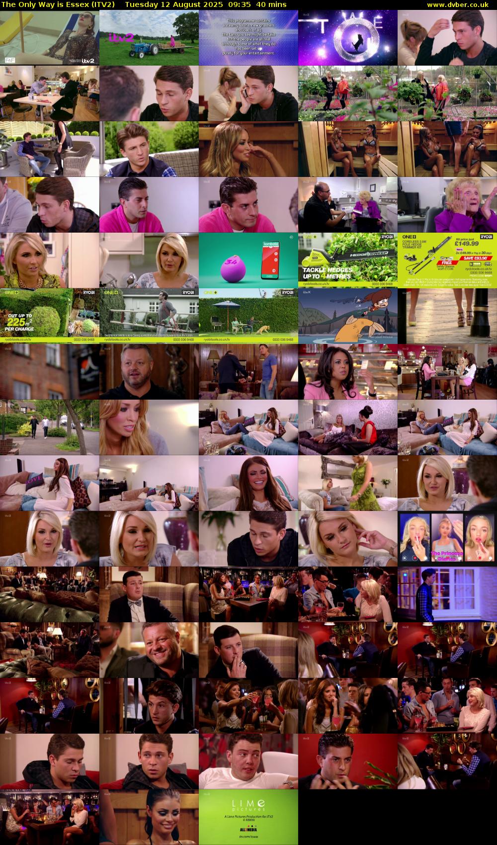 The Only Way is Essex (ITV2) Tuesday 12 August 2025 09:35 - 10:15
