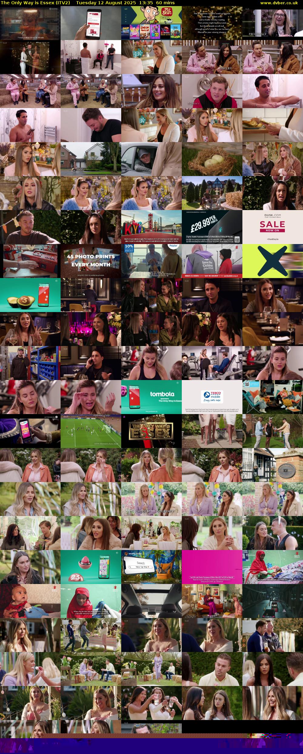 The Only Way is Essex (ITV2) Tuesday 12 August 2025 13:35 - 14:35
