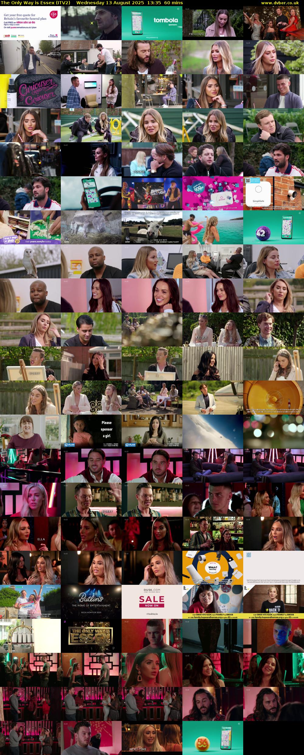 The Only Way is Essex (ITV2) Wednesday 13 August 2025 13:35 - 14:35