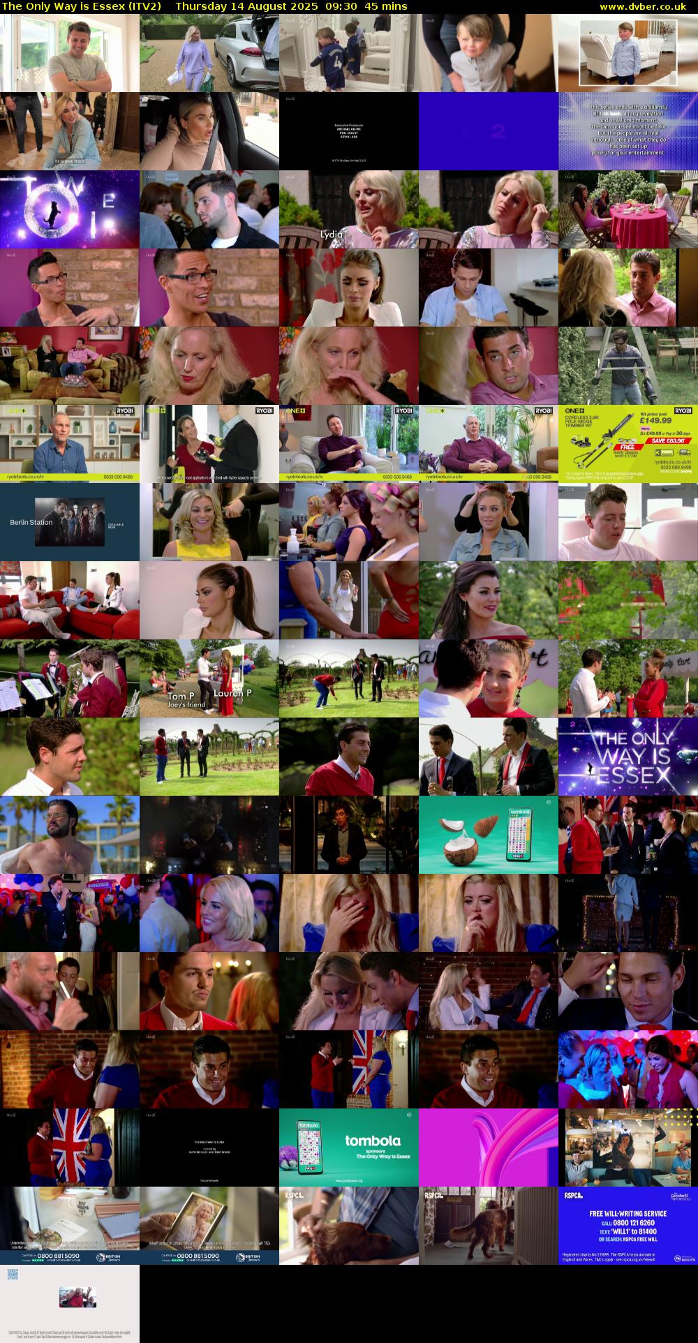The Only Way is Essex (ITV2) Thursday 14 August 2025 09:30 - 10:15