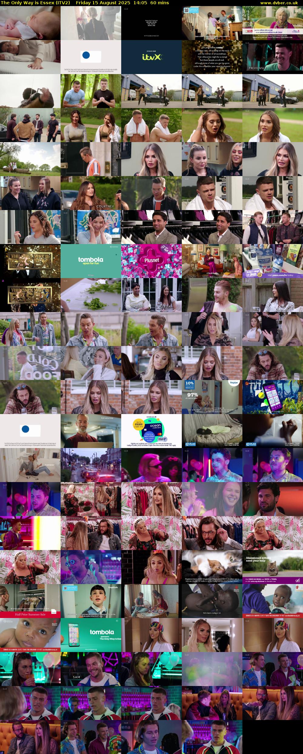 The Only Way is Essex (ITV2) Friday 15 August 2025 14:05 - 15:05
