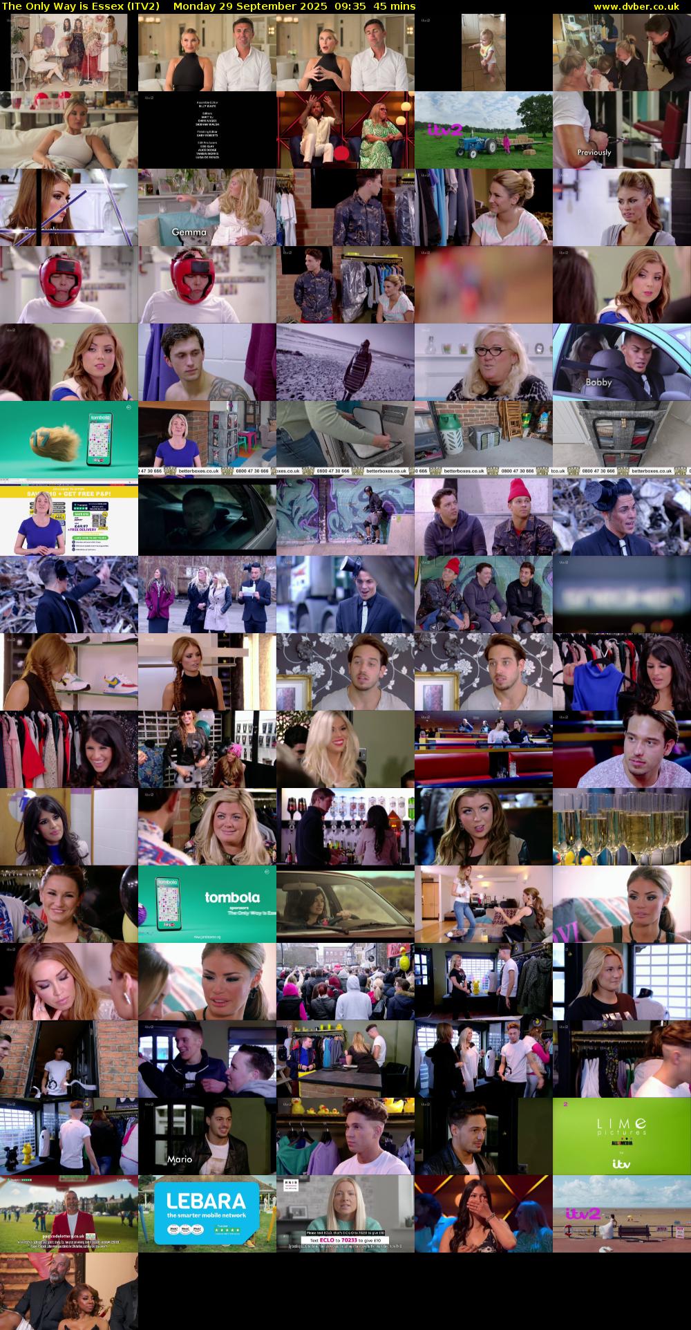 The Only Way is Essex (ITV2) Monday 29 September 2025 09:35 - 10:20