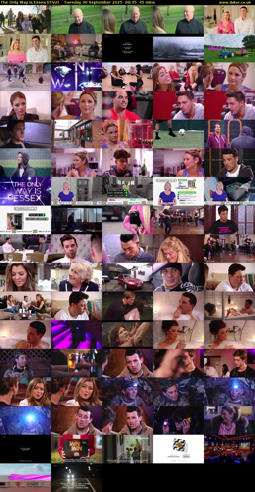 The Only Way is Essex (ITV2) Tuesday 30 September 2025 09:35 - 10:20
