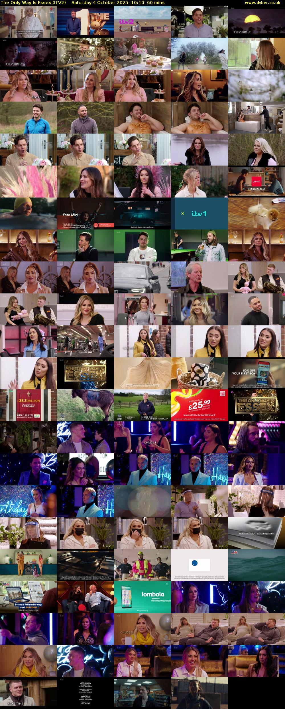The Only Way is Essex (ITV2) Saturday 4 October 2025 10:10 - 11:10