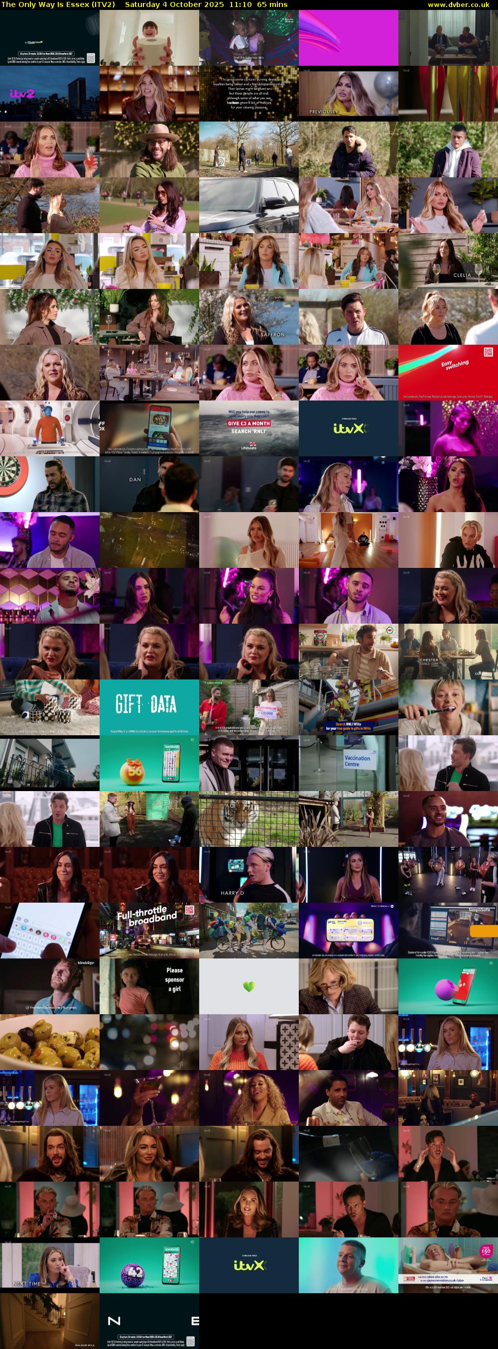 The Only Way is Essex (ITV2) Saturday 4 October 2025 11:10 - 12:15