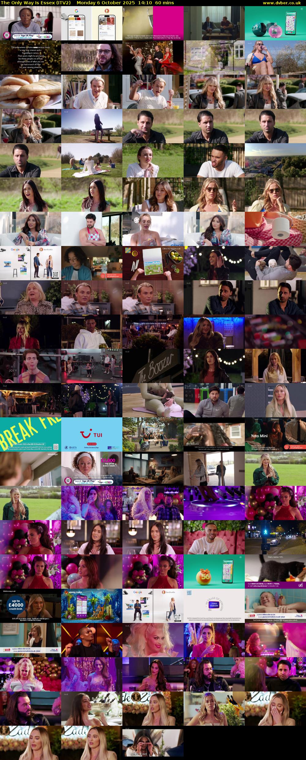 The Only Way is Essex (ITV2) Monday 6 October 2025 14:10 - 15:10