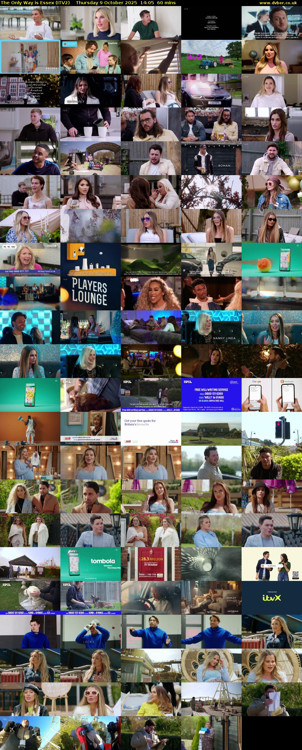 The Only Way is Essex (ITV2) Thursday 9 October 2025 14:05 - 15:05