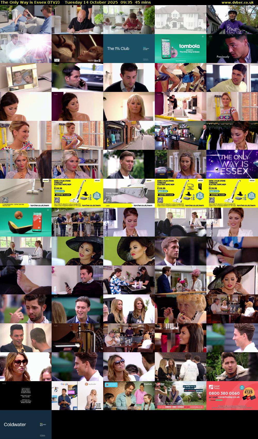 The Only Way is Essex (ITV2) Tuesday 14 October 2025 09:35 - 10:20