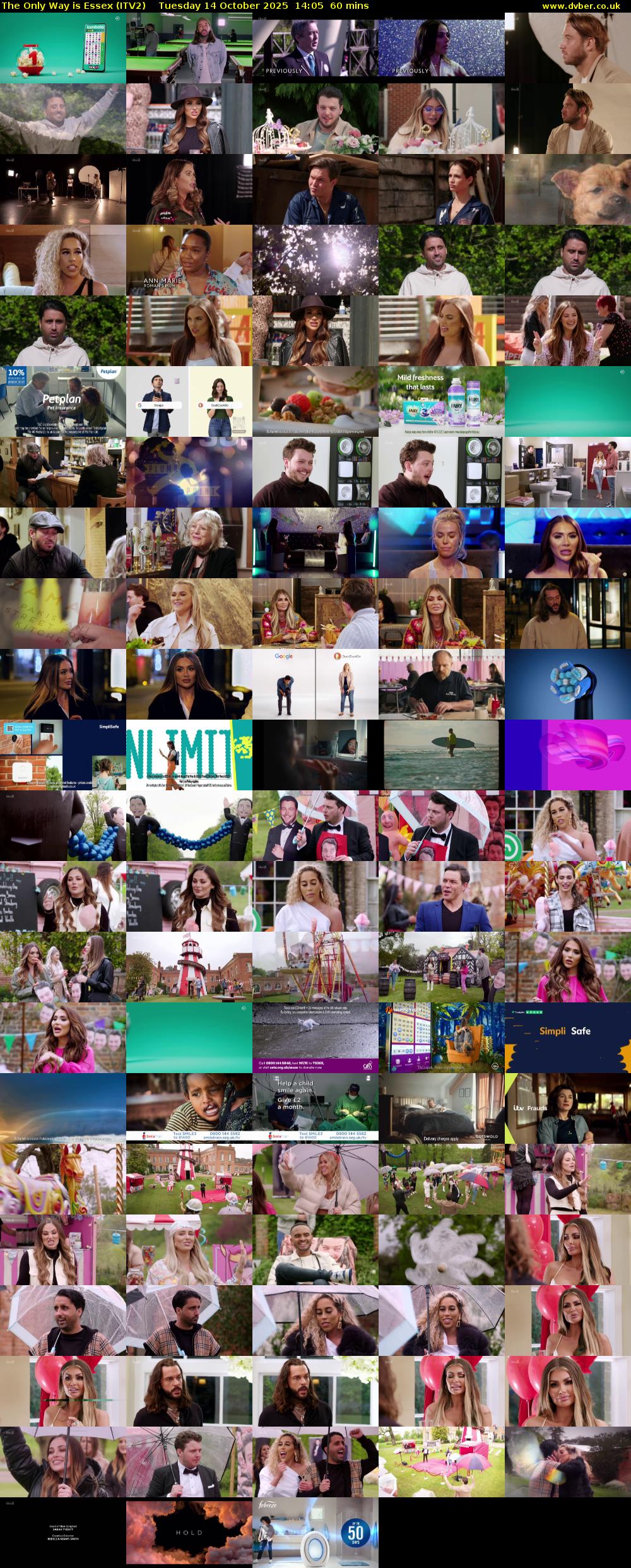The Only Way is Essex (ITV2) Tuesday 14 October 2025 14:05 - 15:05
