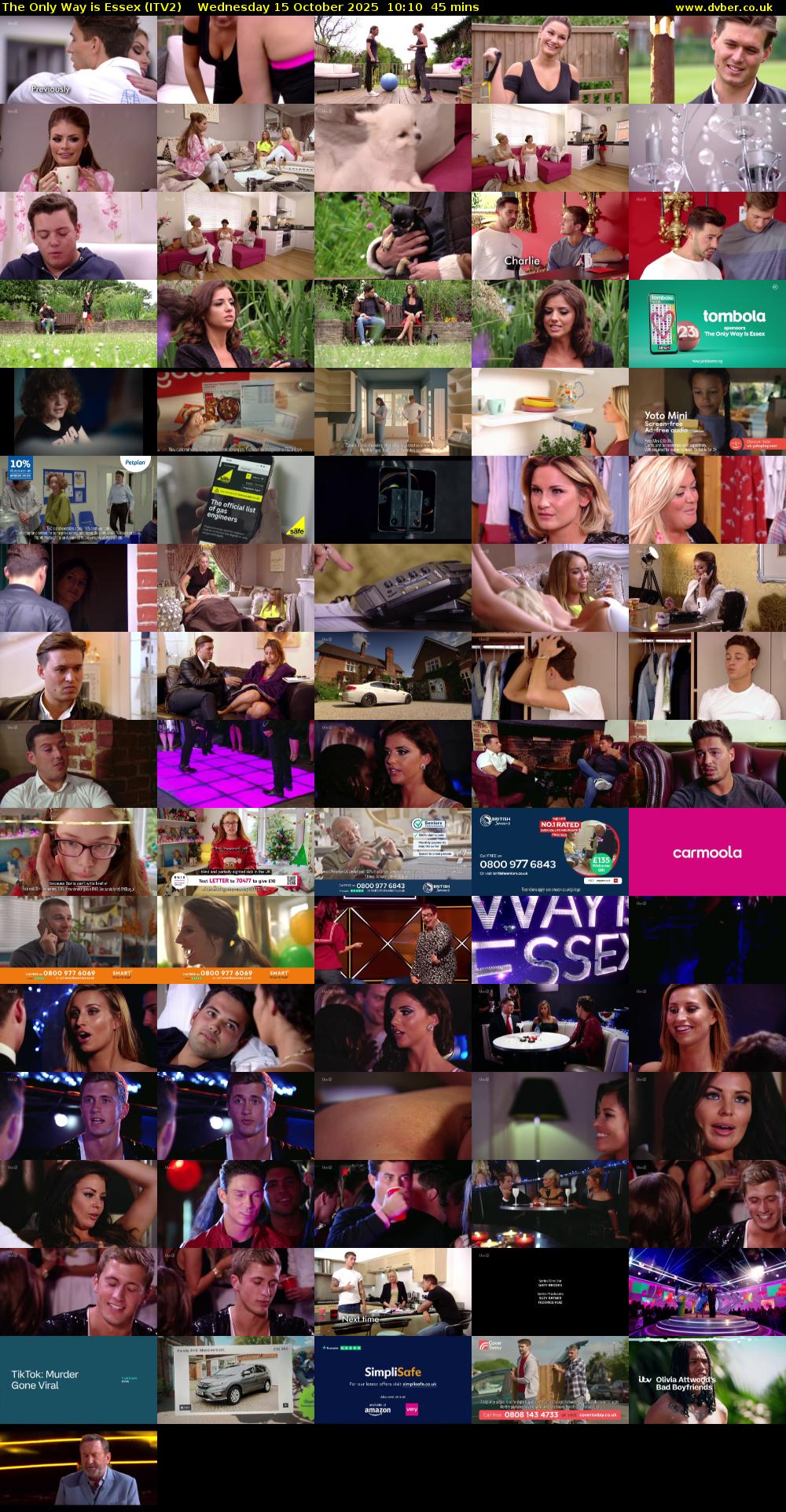 The Only Way is Essex (ITV2) Wednesday 15 October 2025 10:10 - 10:55