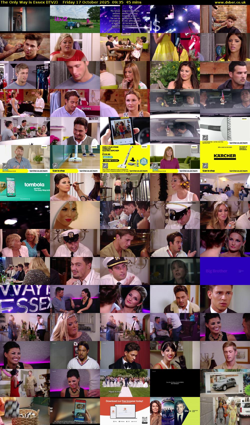 The Only Way is Essex (ITV2) Friday 17 October 2025 09:35 - 10:20