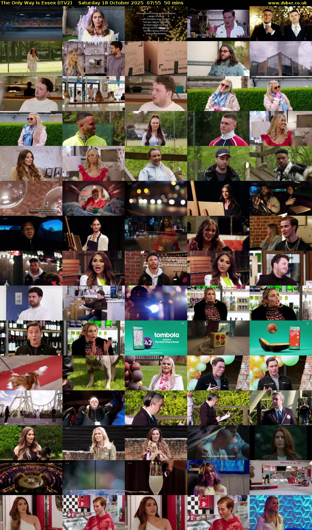 The Only Way is Essex (ITV2) Saturday 18 October 2025 07:55 - 08:45